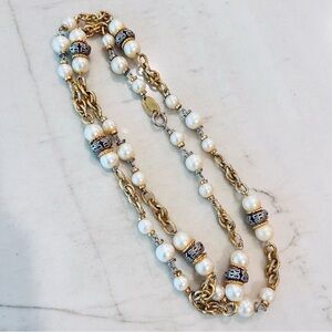 Gold and Pearl Multi-Strand Necklace - Unbranded